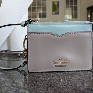 Kate Spade leather keychain wallet/cardholder